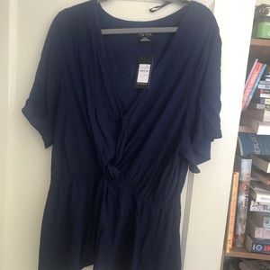 City chic blue top NWT